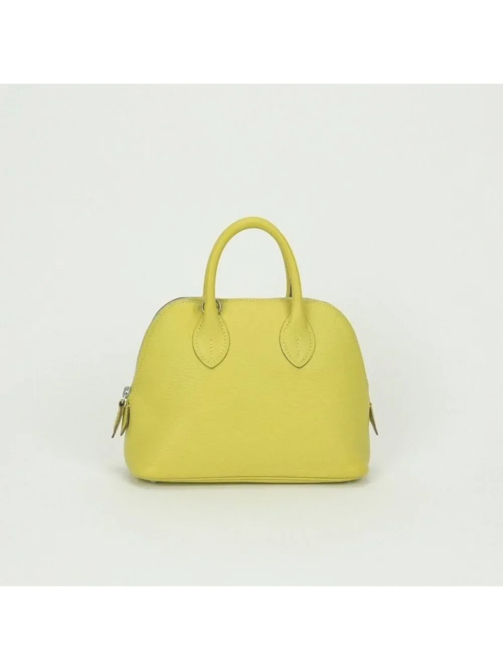 Hermes Bolide Mini Bag Tote Chevre Lime Yellow Silver Mysore